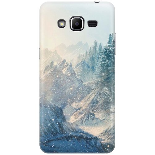 Силиконовый чехол на Samsung Galaxy J2 Prime, Самсунг Джей 2 Прайм с принтом Снежные горы и лес