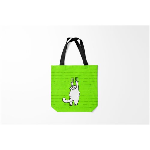 фото Сумка-шоппер / 40х40 см / мемы / simons cat 3 burnettie