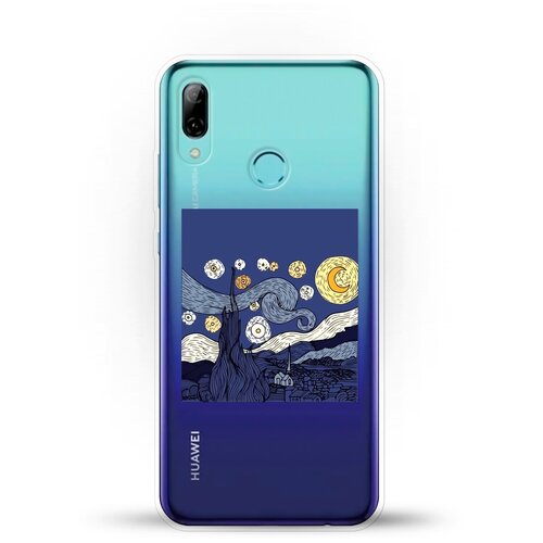 фото Силиконовый чехол ночь на huawei p smart (2019) andy & paul