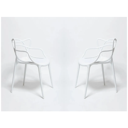 Комплект пластиковых стульев для кухни из 2-х штук SC-103, белый