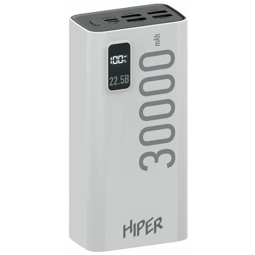 Внешний аккумулятор Power Bank HIPER EP 30000 30000мAч белый ep 30000 white 557800₽