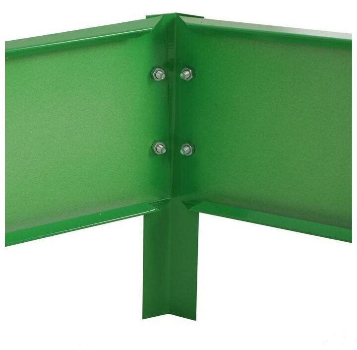 Клумба оцинкованная, d = 100 см, h = 15 см, ярко-зелёная, Greengo - фотография № 2