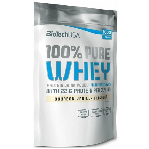 BioTech USA 100% Pure Whey 1000 г Малиновый чизкейк 1000 г