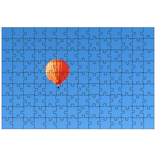 фото Магнитный пазл 27x18см."воздушный шар, мяч, небо" на холодильник lotsprints