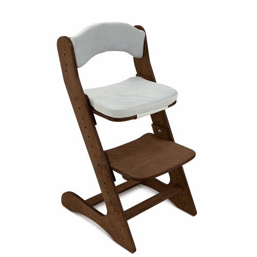 Купить Растущий стул для детей Компаньон №1 темный орех с комплектом подушек Light gray, ДВИЖЕНИЕ - ЖИЗНЬ, Стульчики для кормления
