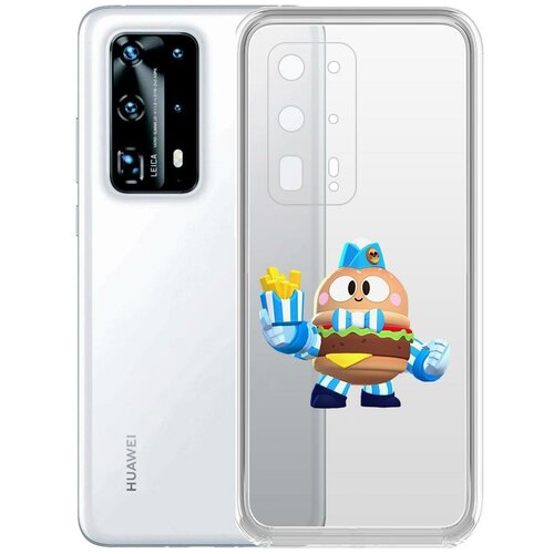 фото Чехол-накладка clear case brawl stars-бургер лу для huawei p40 pro+ krutoff group