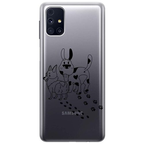 фото Re:pa cиликоновый прозрачный чехол - накладка transparent для samsung galaxy m31s с 3d принтом "funny doggies"