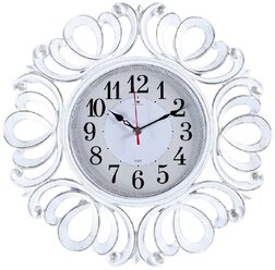 Часы настенные Рубин серия: Классика, "Вермонт", белое золото, 45,5 см