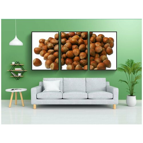 фото Набор модулных постеров для интерьера "орехи, фундук, еда" 60x90 см. в тубусе, без рамки lotsprints