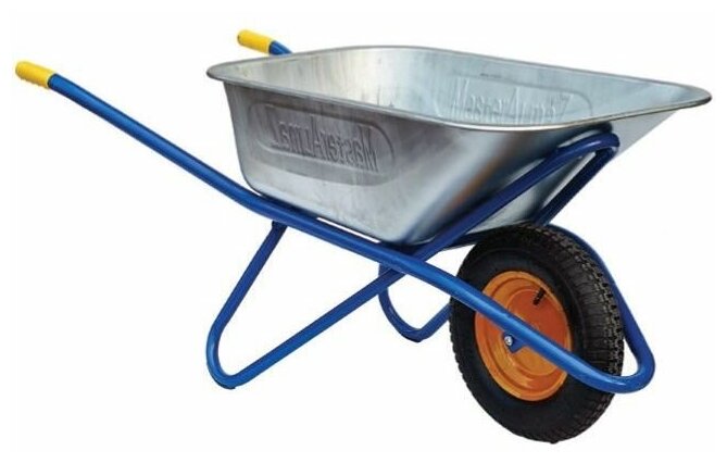 фото Тачка строителная 1 колесная усиленная мастер алмаз 110л (без колес)