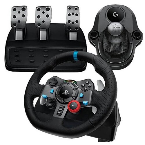 комплект logitech g g29 driving force черный Комплект Logitech G Руль G29 Driving Force и коробка передач Driving Force Shifter, черный, 1 шт.