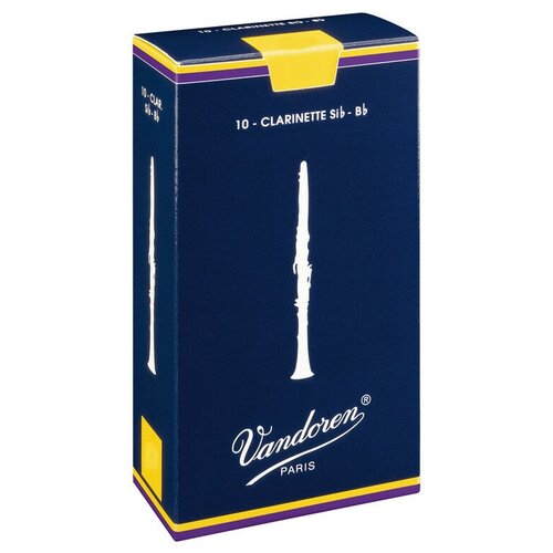 Vandoren CR1025 - трости для кларнета Bb Традиционные №2,5 (10шт) трости для кларнета vandoren 1 5 jcr0115 3 3шт