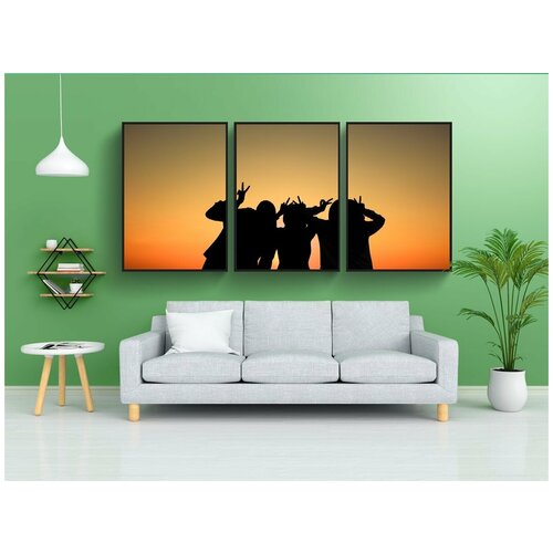 фото Набор модулных постеров для интерьера "дружба, отряд, восход солнца" 60x90 см. в тубусе, без рамки lotsprints