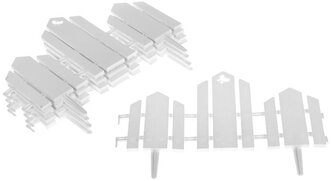 Ограждение для грядок Кострома пластик Чудный сад (бабочка), 1.7 х 0.25 м, белый