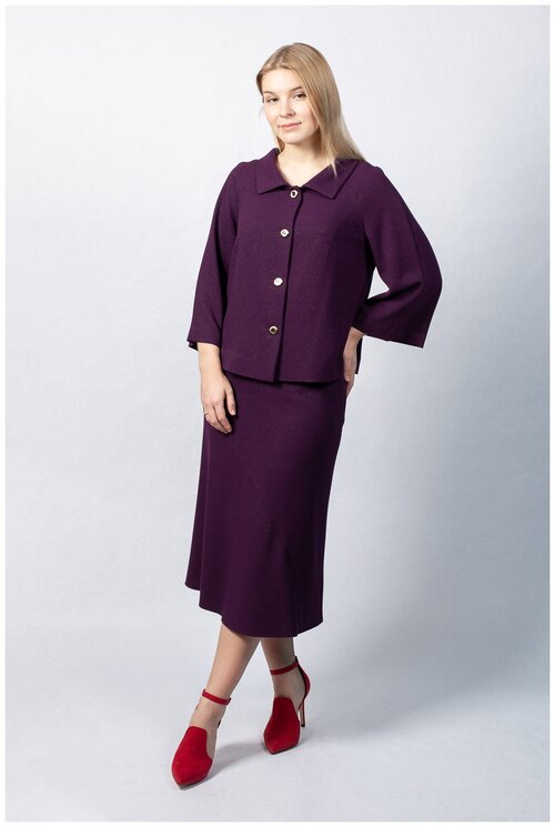 Юбка Mila Bezgerts, макси, подкладка, размер 48 RU, фиолетовый
