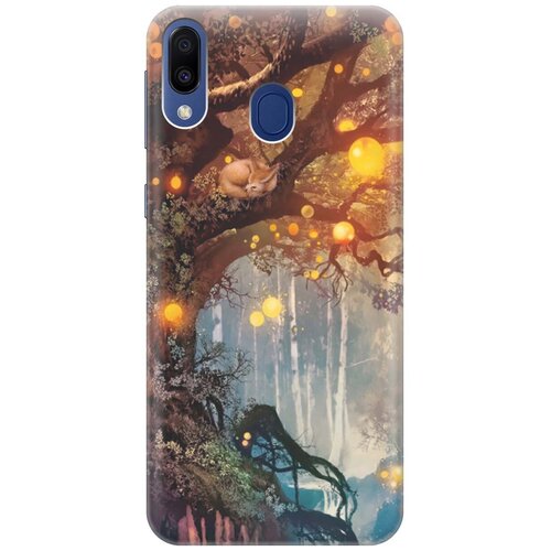 фото Gosso ультратонкий силиконовый чехол-накладка для samsung galaxy m20 с принтом "лиса на древе"