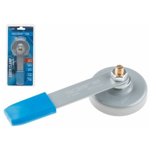 Клемма заземления 300А E-300M Solaris магнитная в блист непрерыв режим 200А макс 300А 50 мм 5 кг SOLARIS 450₽