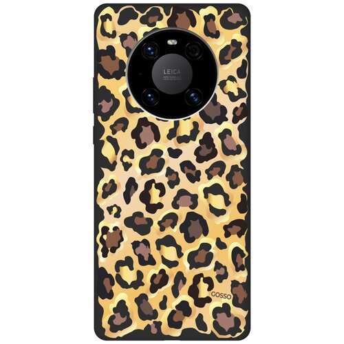 Ультратонкая защитная накладка Soft Touch для Huawei Mate 40 Pro с принтом Cheetah черная ультратонкая защитная накладка soft touch для honor 20 huawei nova 5t с принтом cheetah черная