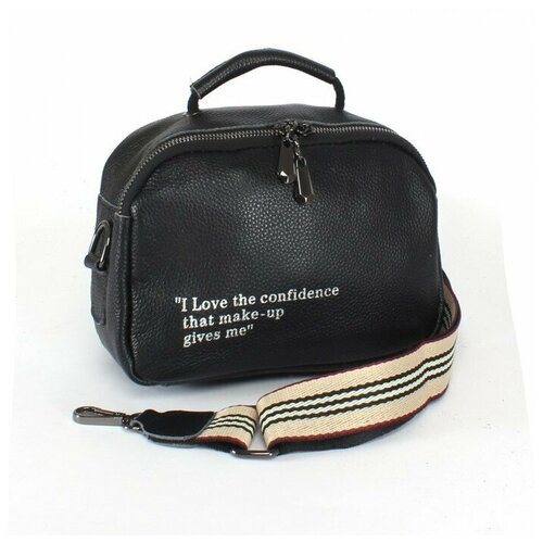 фото Сумка женская натуральная кожа dh-20130, 1отд, плечевой ремень, черный 237605 аделия