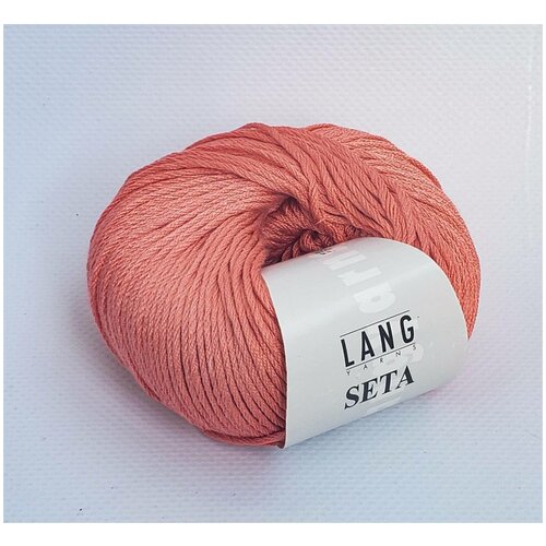 Пряжа Seta Lang Yarns(Сета),цвет 0028 лосось, 50гр/120м, 100% шелк, 1 моток.