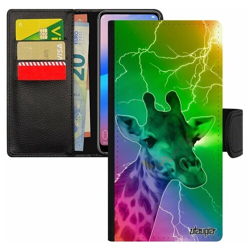 фото Чехол-книжка для телефона xiaomi redmi 6a, "жираф" giraffe африка utaupia