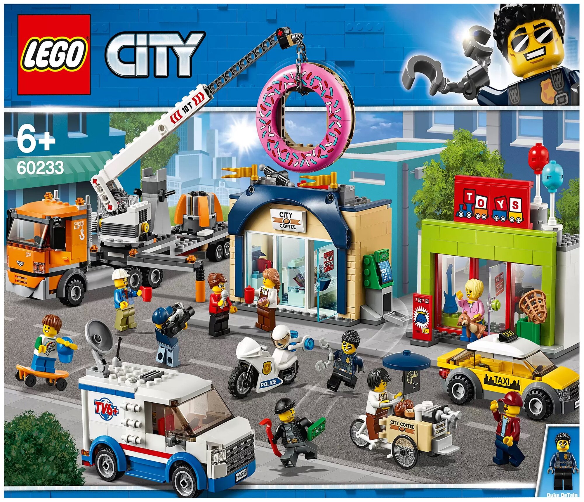 Конструктор LEGO City 60233 Открытие магазина по продаже пончиков