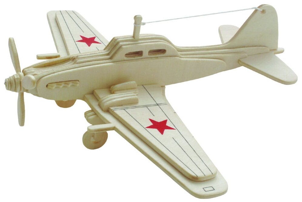 Сборная деревянная модель Чудо-Дерево Авиация Штурмовик" P176