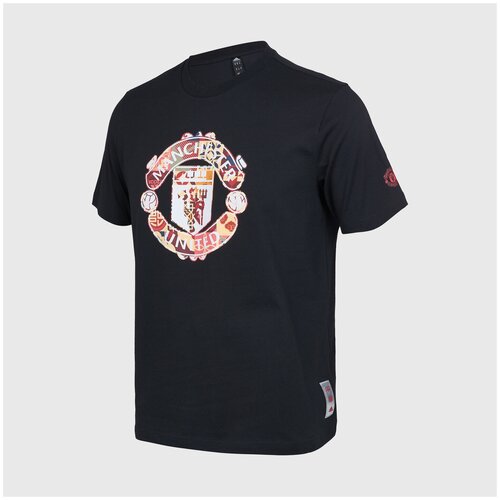 Футболка хлопковая Adidas Manchester United Teamgeist H63996, р-р S, Черный