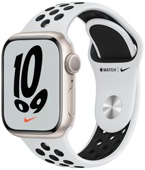 Умные часы Apple Watch Series 7 45mm Aluminium with Nike Sport Band, сияющая звезда, R