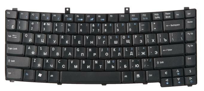 Клавиатура ZeepDeep для ноутбука Acer TravelMate 2300 2310 2340 2400 3200 3240 3260 3270 3280 3290 4000 8000 8100 черная гор Enter 1013₽