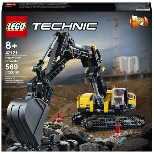 Конструктор LEGO Technic 42121 Тяжелый экскаватор, 569 дет. конструктор lego technic 42121 тяжелый экскаватор 569 дет