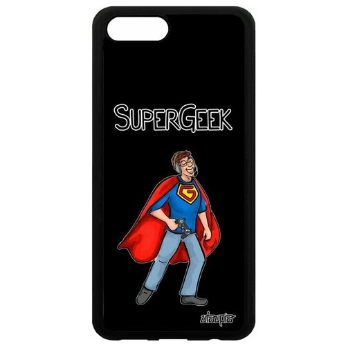 фото Чехол на телефон honor v10 / view 10, "супергик" технарь юмор utaupia