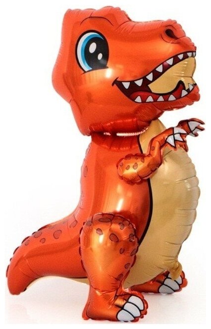 Шар Ходячая Фигура Маленький динозавр Оранжевый 76 см