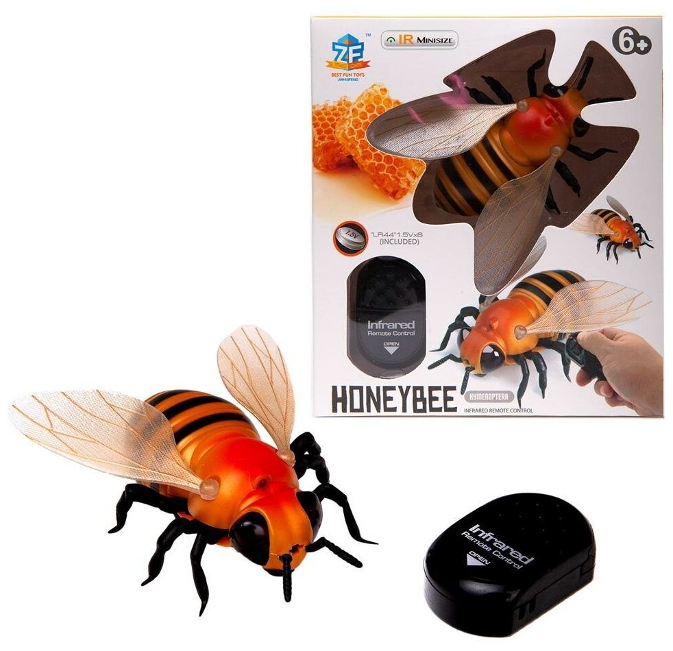 Интерактивные насекомые и пресмыкающиеся. Пчела ИК управление, световые эффекты