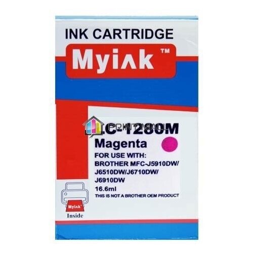 Картридж MyInk для BROTHER MFC-J5910/6510/6710 (LC1280XLM) Magenta (16,6 ml, Dye)