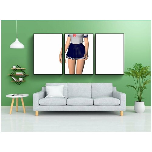 фото Набор модулных постеров для интерьера "мультяшный, непослушный, женщина" 60x90 см. в тубусе, без рамки lotsprints