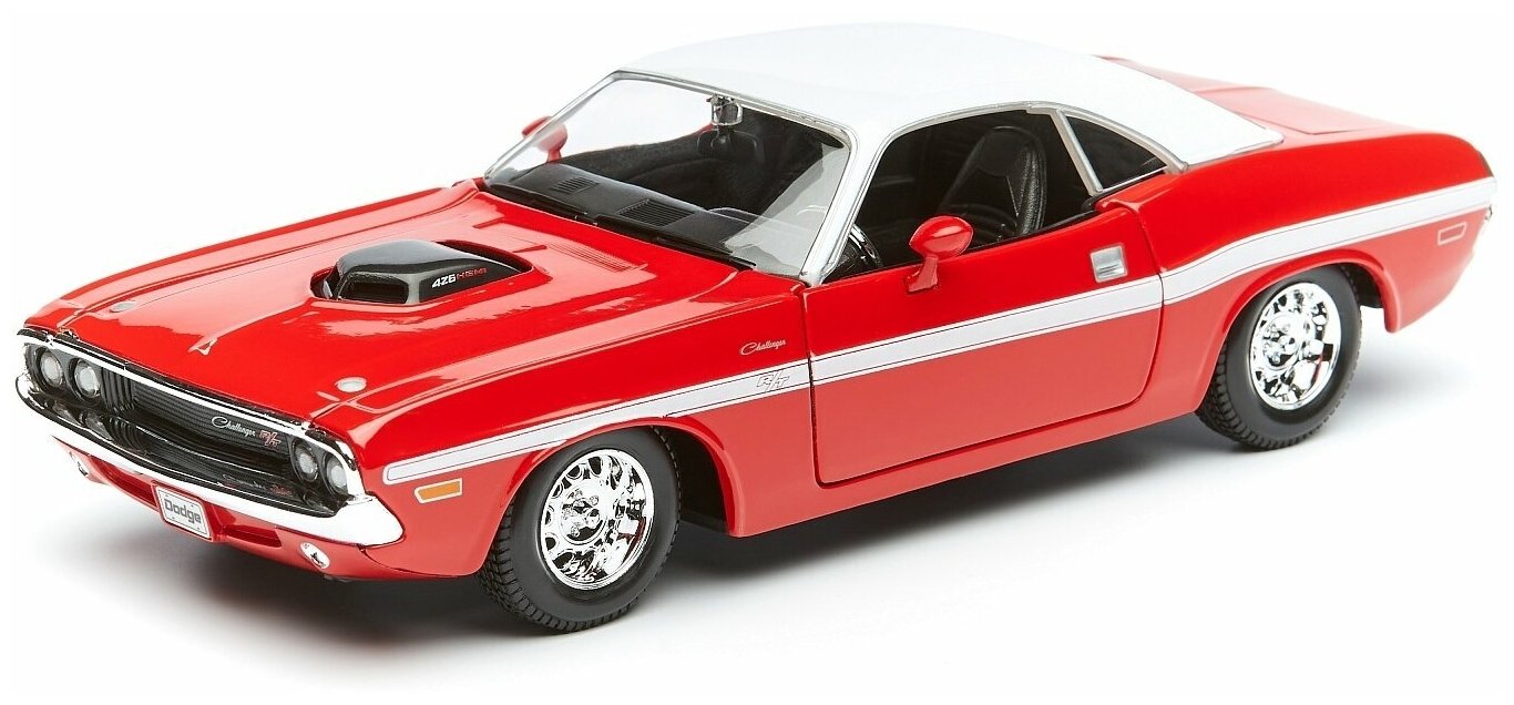 Maisto Машинка Dodge Challenger R/T Coupe 1970, 1:24 красная