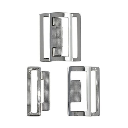 69840 Пряжка-застежка 45 мм, цвет никель, 4 шт