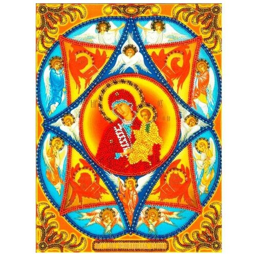 Набор вышивки бисером Богородица Неопалимая Купина, 19,5x26 см, Вышиваем бисером набор для вышивки бисером пресвятая богородица неопалимая купина