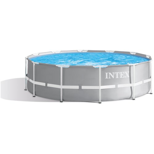 бассейн каркасный круглый 457х122 см для дачи с насосом Бассейн каркасный Prism Frame 366 х 99 см, с фильтром и насосом, лестницей в комплекте, объем: 8592 литра, 26716NP Intex (интекс) / бассейны для дачи
