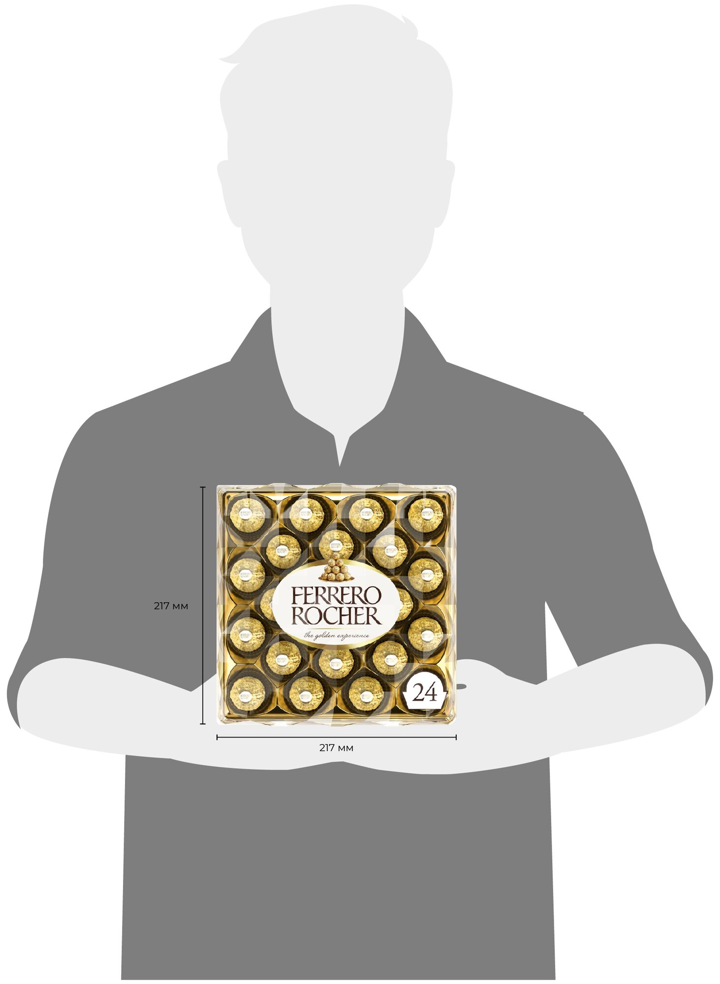 Конфеты хрустящие Ferrero Rocher из молочного шоколада, покрытые измельченными орешками, с начинкой из крема и лесного ореха, 300г - фотография № 6