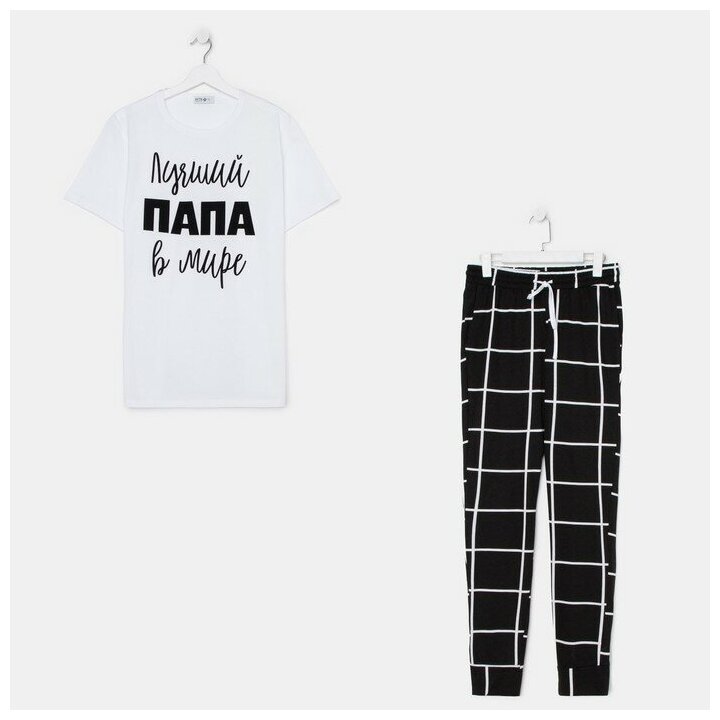 Пижама Kaftan, брюки, футболка, размер 48, белый - фотография № 10