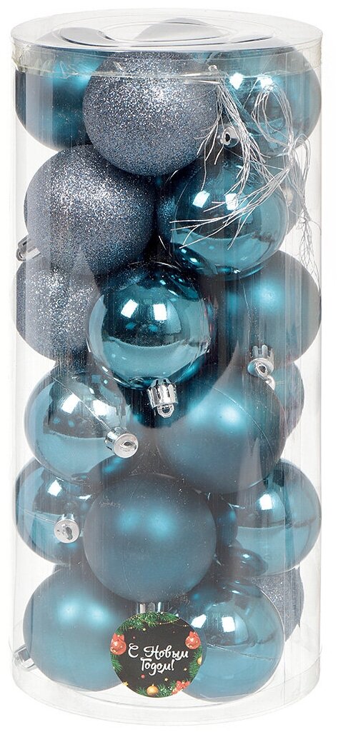 Елочный шар темно-синий SYQD-0119150NB, 24 шт, 6 см