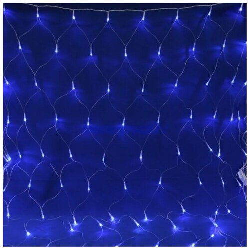 фото Светодиодная гирлянда занавес "сетка" 2x1,5м,160 синих led ламп china dans international