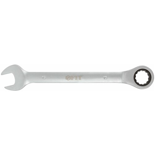 Ключ комбинированный трещоточный, CrV реверсивный механизм 19 мм ключ комбинированный трещоточный crv реверсивный механизм 12 мм код 63462 fit 3шт в упак