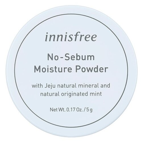 Innisfree Пудра No-Sebum рассыпчатая Moisture Powder бесцветный 5 г рассыпчатая пудра для лица с матирующим эффектом innisfree no sebum ас powder