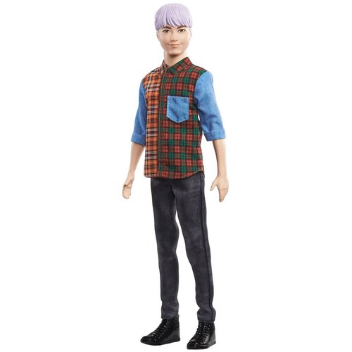 Кукла Barbie Игра с модой Fashionistas 154 Кен с сиреневыми волосами GYB05