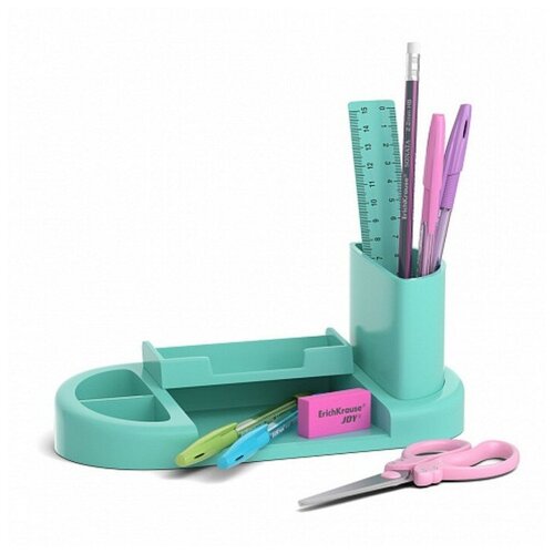 ErichKrause Набор настольный канцелярский 8 предметов ErichKrause Mini Desk, Pastel Mint, мятный набор настольный пластиковый erichkrause harmony pastel голубой