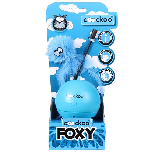 Дразнилка для кошек Coockoo Foxy magic ball, голубой, 1шт.