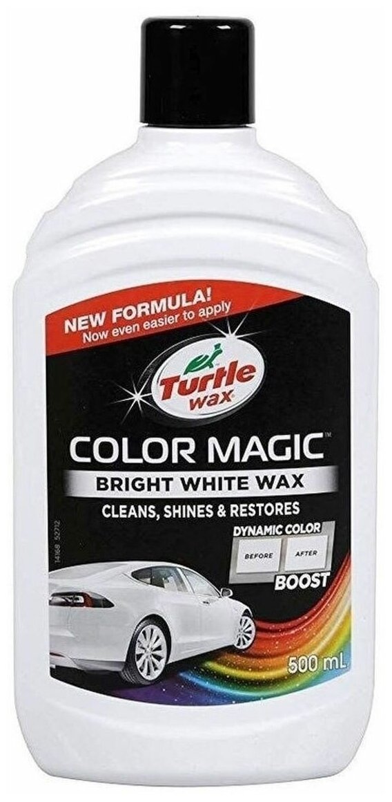 TURTLE WAX. (53241) Полироль Color Magic Plus белый 500 мл